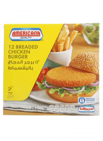 Breaded Chicken Burger 678g Pack of 12