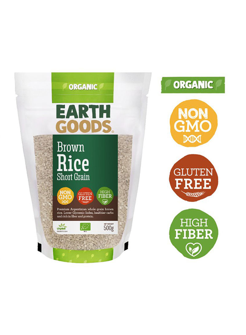 Organic High Fiber Gluten-Free Short Grain Brown Rice 500g