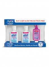 Advanced Hand Sanitizer Refreshing Gel Pump Bottle With Jelly Wrap 59ml + 59ml + 30ml