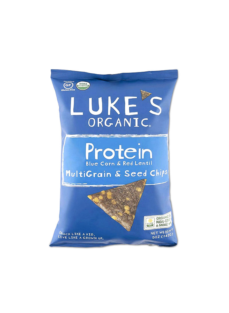 Organic Protein Blue Corn And Red Lentil Multigrain And Seed Chip 142g