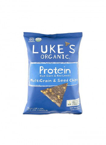 Organic Protein Blue Corn And Red Lentil Multigrain And Seed Chip 142g