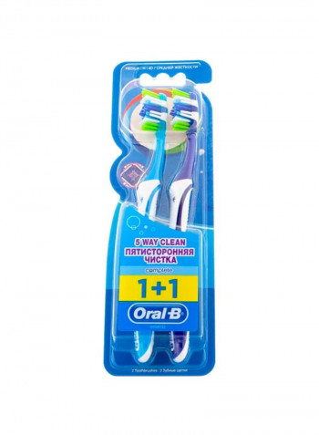 Complete 5 Way Clean Manual Toothbrush, 2 Pieces 40 Medium