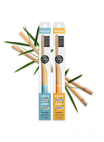 Charcoal Infused Bristles Toothbrush Medium  Multicolour 1 Piece