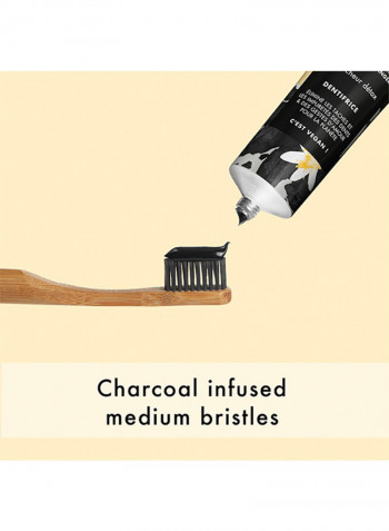 Charcoal Infused Bristles Toothbrush Medium  Multicolour 1 Piece