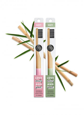 Soft Charcoal Infused Bristles Toothbrush Multicolour 1 Piece