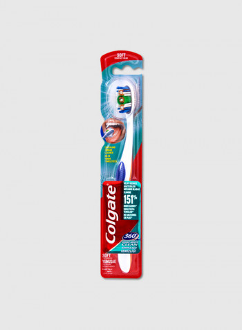 360 Soft Toothbrush Multicolour Soft Bristles