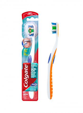 360 Soft Toothbrush Multicolour Soft Bristles