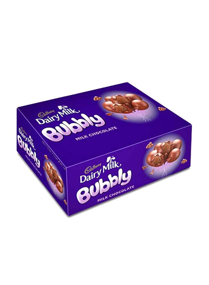 Dairy Milk Bubbly Milk Chocolate 28g Pack of 12