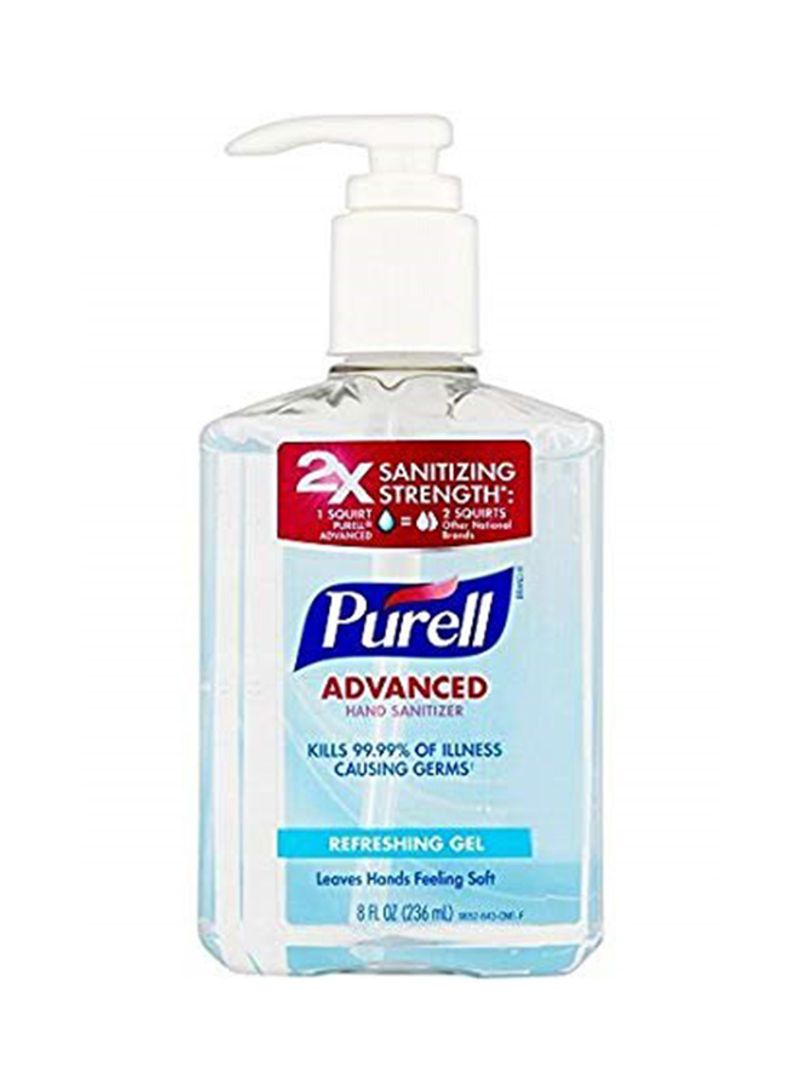 Advanced Hand Sanitizer Refreshing Gel Pump Bottle 236ml