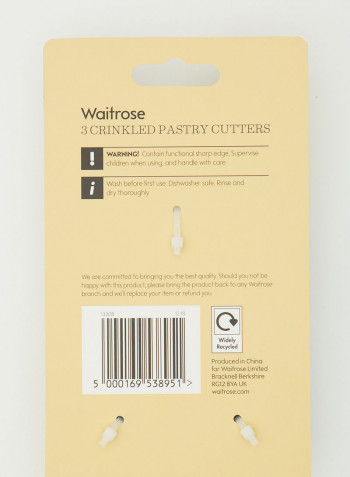 Pack Of 3 Home Crinkled Pastry Cutter