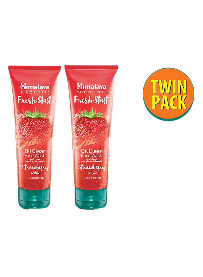 Pack Of 2 Face Wash Fresh Start Oil Clear Strawberry 100ml
