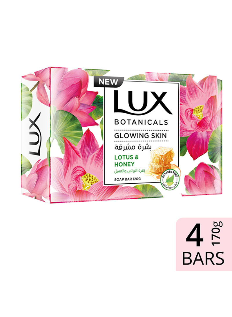 Lotus And Honey Glowing Skin Botanical Soap 170g Pack of 4