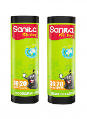 Tie Biodegradable Roll Medium 40 Bags Black 30gallon