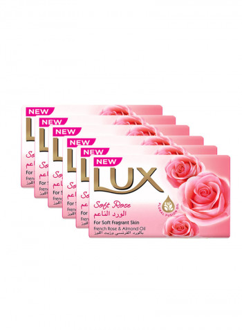 Soft Rose Bar Soap 120g Pack of 6