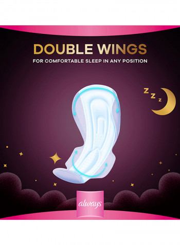 Dreamzz Pad Cotton Soft Maxi Thick, Night Long Sanitary Pads With Wings, 20 Count