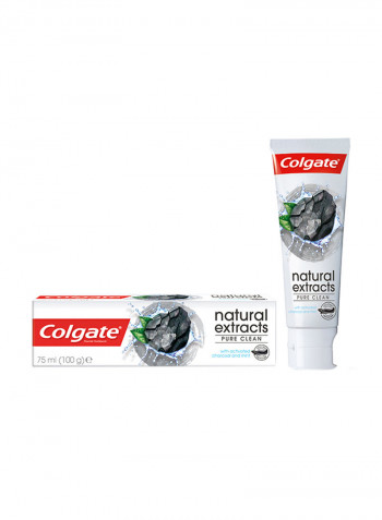 Natural Extracts Pure Clean With Activated Charcoal And Mint Toothpaste 75ml
