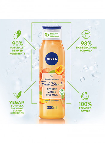 Fresh Blends Refreshing Shower Gel Apricot Mango Rice Milk 300ml