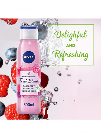 Fresh Blends Refreshing Shower Gel Raspberry Blueberry Almond Milk 300ml