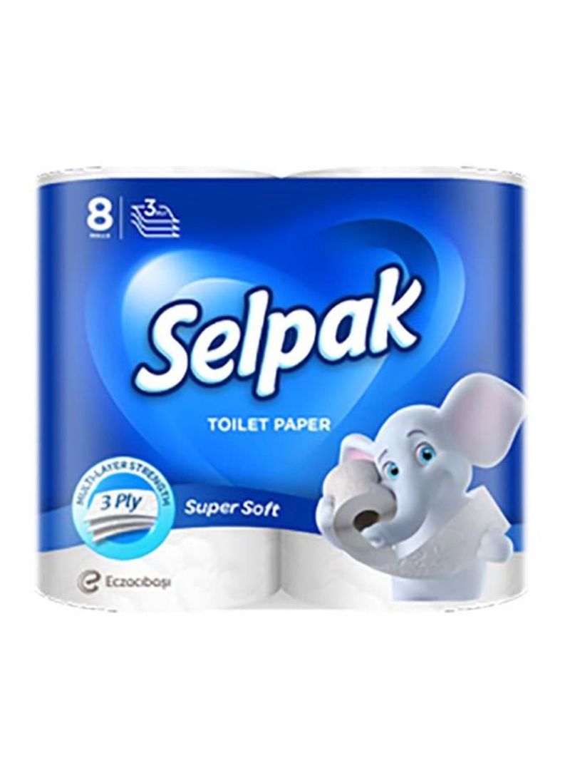 Pack Of 8 Super Soft Toilet Paper
