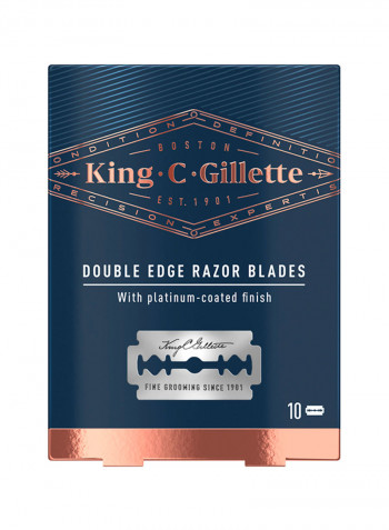 10-Piece Safety Razor Blades أسود