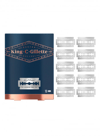 10-Piece Safety Razor Blades أسود