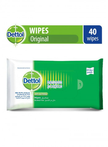 Original Antibacterial Skin Wipes 40 Count