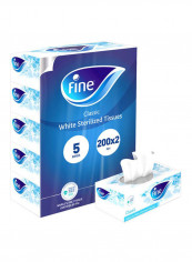 Pack Of 5 Classic Sterilized Facial Tissues White 23.8x8.4x11.8cm