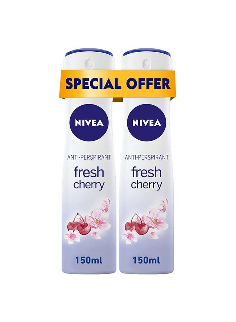 Pack Of 2 Fresh Cherry Deodorant 150ml