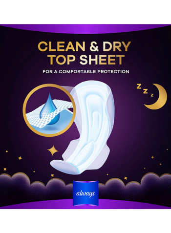 Dreamzz Pad Clean And Dry Maxi Thick, Night Long Sanitary Pads With Wings, 20 Count