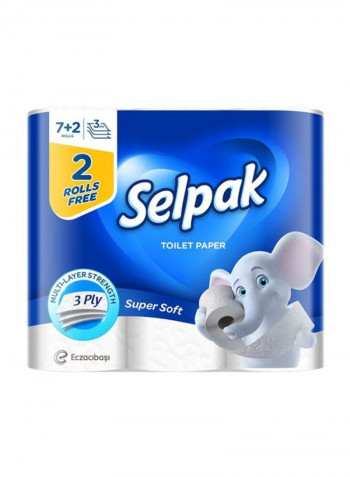 Pack Of 9 Super Soft Toilet Paper