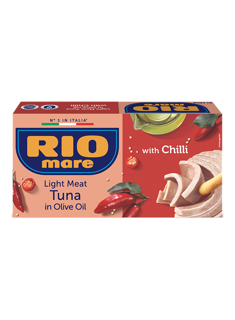 Light Meat Tuna In Olive Oil With Chili 160g Pack of 2