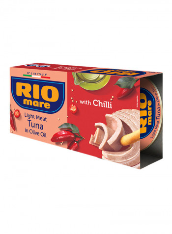 Light Meat Tuna In Olive Oil With Chili 160g Pack of 2