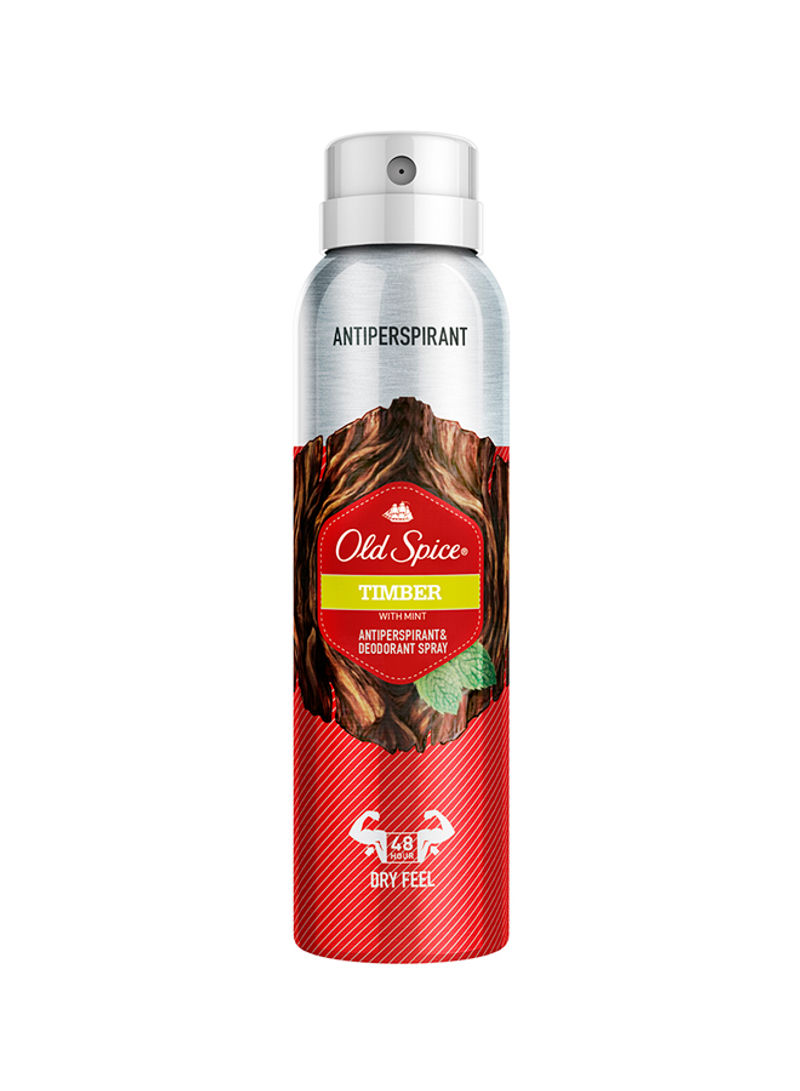 Timber Antiperspirant And Deodorant Spray 150ml