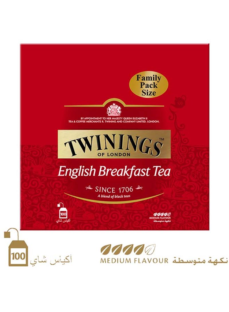 English Breakfast Black Tea, Individual Tea Bags Traditional Luxury Tea Blend With Strong Well Rounded Flavour 200g