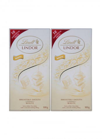 Lindor White Chocolate 100g Pack of 2
