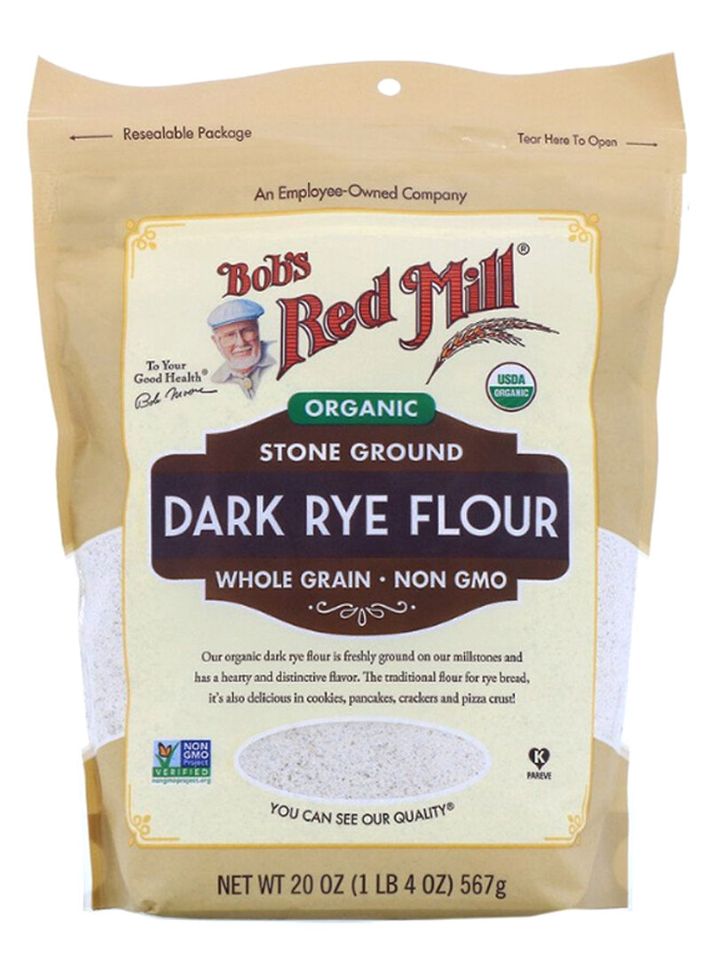Organic Dark Rye  Whole Grain Flour 20ounce