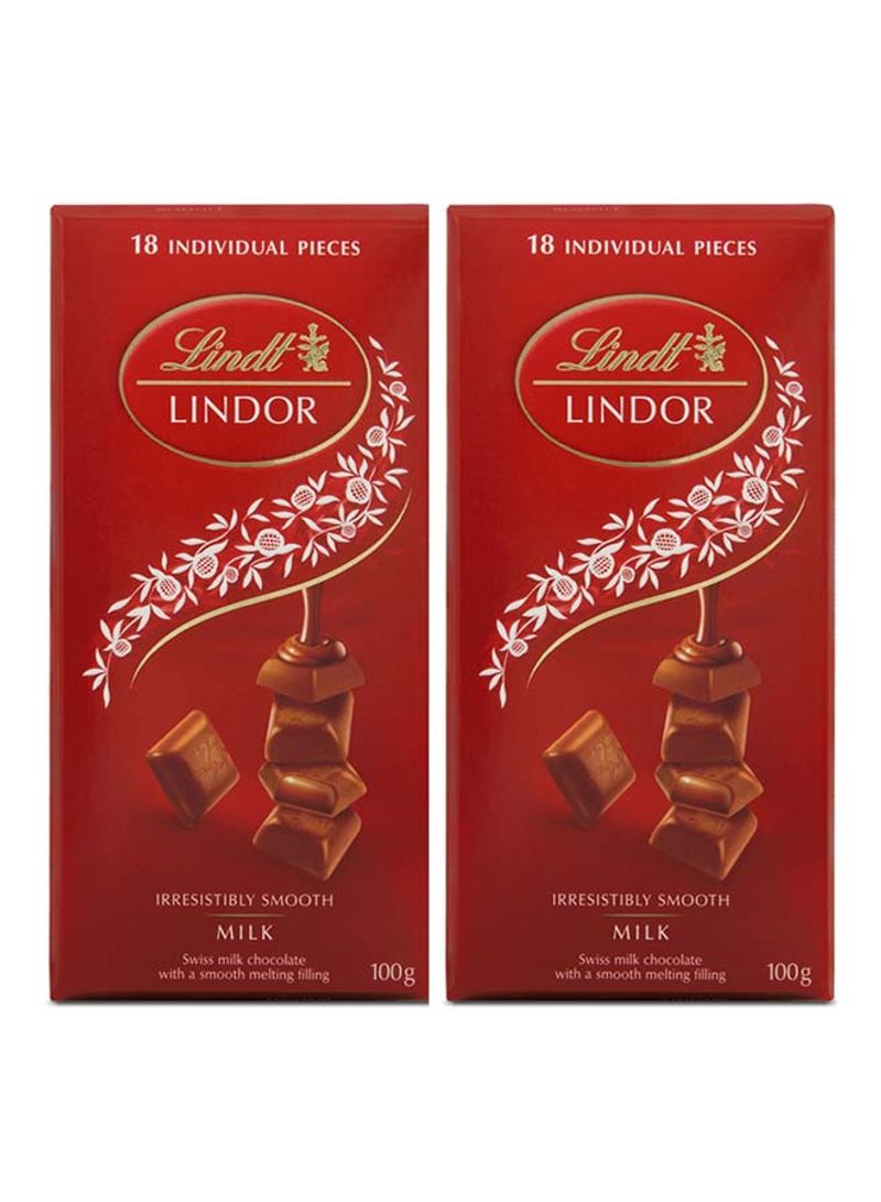 Lindor Milk Chocolate 100g Pack of 2