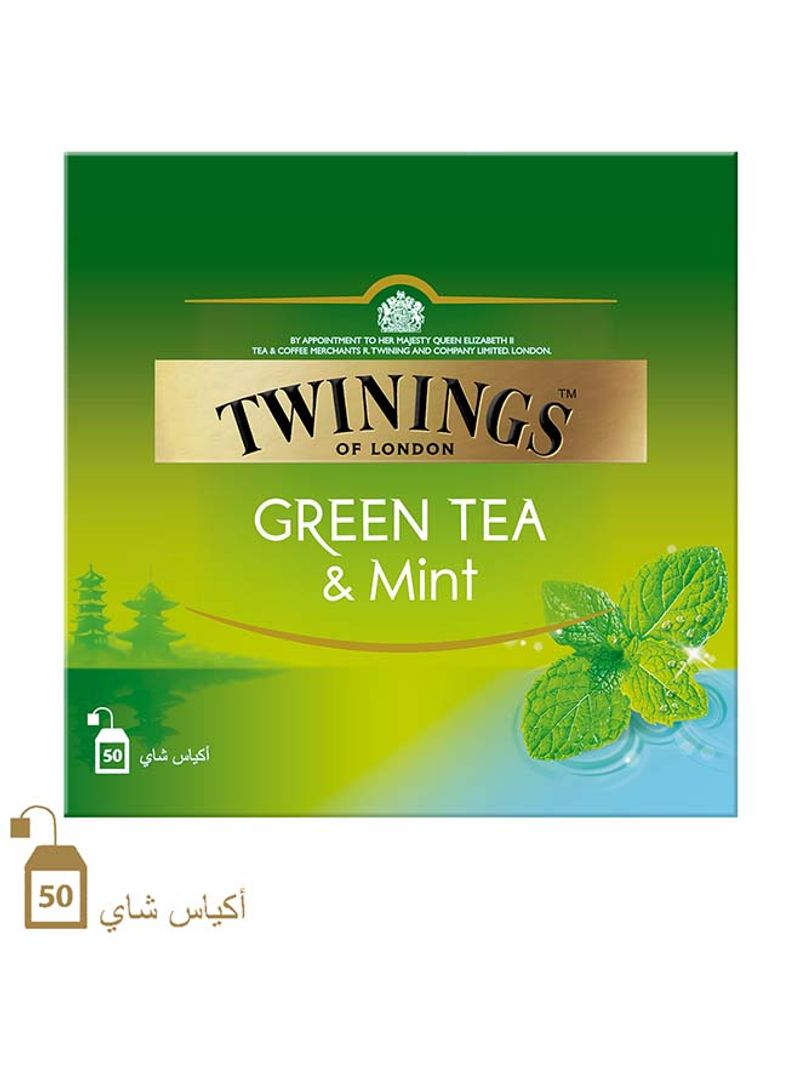 Green Tea With Mint, Refreshing Luxury Tea Blend, All Natural Ingredients With Real Peppermint Infusion 75g