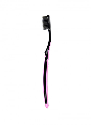 Slim Soft Black Charcoal Toothbrush Multicolour