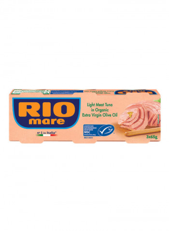Light Meat Tuna In Organic Extra Virgin Olive Oil Bio 65g Pack of 3