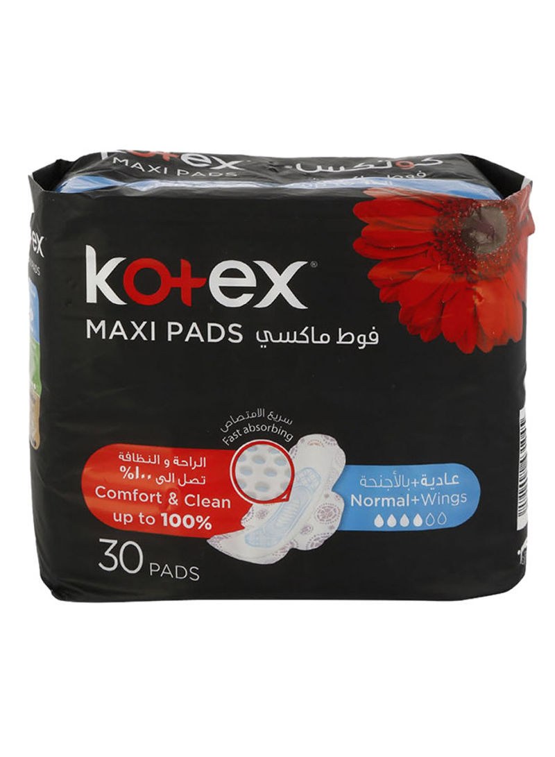 Maxi Pads Normal With Wings 30 Piece