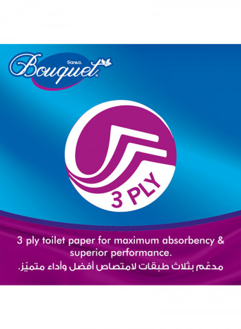 3 Ply Embossed Toilet Tissue Rolls White