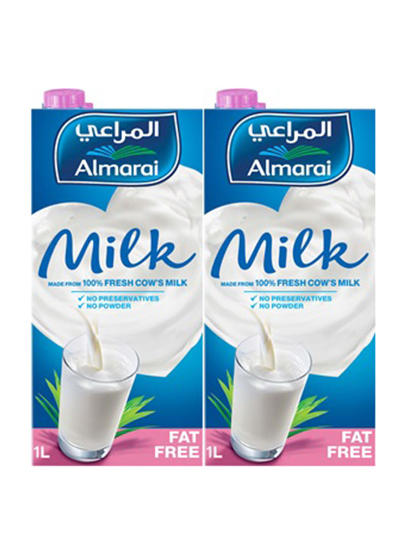 Fat Free Fresh Cow Milk Special Offer 1L Pack of 4