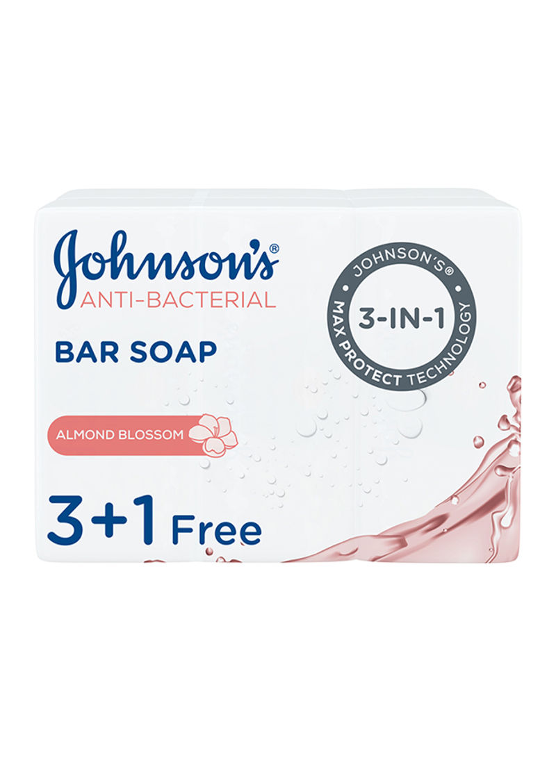 4-Peice Anti-Bacterial Almond Blossom Bar Soap Set 125 x 4g