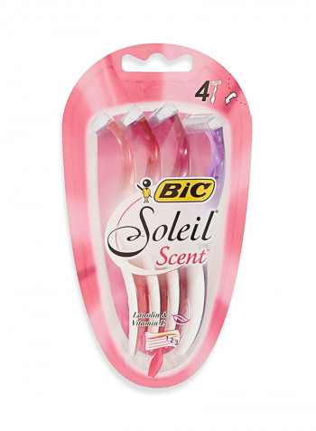 4-Piece Soleil Scent Razors Multicolour