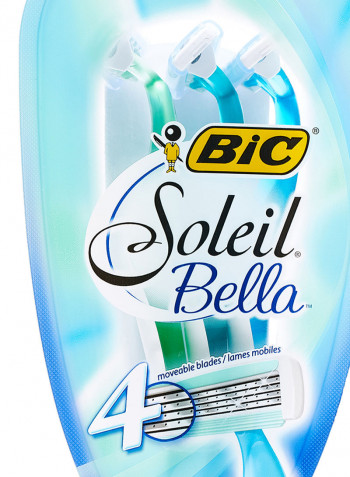 Soleil Bella 4 Blade Razor Multicolour