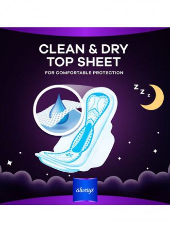 Clean And Dry Maxi Thick, Night Sanitary Pads With Wings, 24 Count