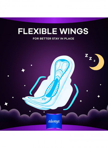 Clean And Dry Maxi Thick, Night Sanitary Pads With Wings, 24 Count