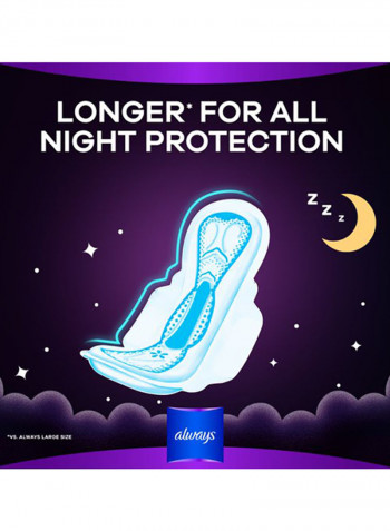 Clean And Dry Maxi Thick, Night Sanitary Pads With Wings, 24 Count