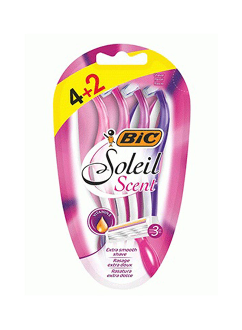 Soleil Scent Razor And Blade Pack of 6 Multicolour